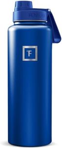 IRON °FLASK Camping & Hiking Hydration Flask with Spout, Wide Mouth Insulated Stainless Steel Sports Water Bottle - Twilight Blue 40 oz - Spout (1 Lid)