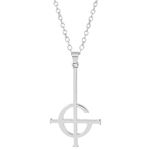 GAUEIOUR Ghost Cross Personality Necklace, Rock Band Matching Pendant Necklace, European and American Fashion Punk Style Necklace