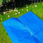 4M X8M tarpaulin,universal waterproof tarp,camping ground sheet garden cover up in sky blue