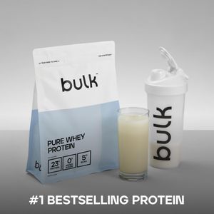 Bulk Pure Whey Protein Powder, Unflavoured, 1kg – 23g Protein, Low Sugar