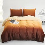 Luxlovery Orange Gradient Velvet Comforter Twin Women Girls Sunset Color Fluffy Flannel Bedding Comforter Set Art Style Sherpa Micromink Quilts Blanket Soft Warm Winter Bedding Set for Twin Bed