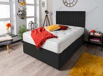 Sleep Factory Ltd Creare Ortho Backcare Divan Bed with Headboard Black Naples 4.0FT (Small Double) 2 Drawers Same Side