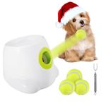 Dog Ball Launcher, Automatic Ball Launcher for Dogs, Dog Toy Balls Throwing Machine, Interactive Pet Dog Fetch Toy Ball Thrower, 3 Tennis Balls Included