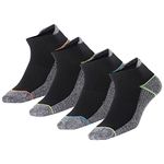 Copper Infused Ankle Socks with Odor Control, Moisture Wicking for Improved Comfort and Health (4 Pairs)