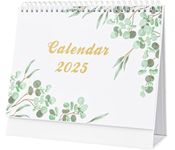 Desk Calendar 2025 - Calendar 2025 UK with Thick Paper Runs from Jan. 2025 to Dec, 2025 Desktop Calendar Month to View, 23 x 19 cm,Standing Flip Over Calendar for School Office Home