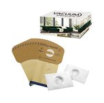 Vacuum Specialists Premium Vacuum Bags and Filters Bundle Pack Compatible with Electrolux Style C Canisters - Package of 12 Bags + 2 After Filters