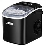 Countertop Ice Maker 6 Mins 9 Bullet Ice, 26.5lbs/24Hrs, Portable Ice Maker Machine with Self-Cleaning, Bags, Ice Scoop, and Basket, for Home/Kitchen/Office/Party