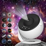 JDM Space Galaxy Projector, 12 in 1 Planetarium Star Projector Realistic Starry Sky Night Light with Solar System Constellation Moon for Kids Adults Bedroom Ceiling Home Theater Living Room Decor