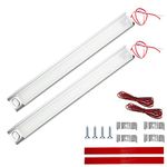 LC-AUTO 12V LED Interior Lights Bar 120 LED Universal Strip Light with On/Off Switch Extension Cable 2Pack Motorhome Interior Lights Ceiling Roof Lights Indoor for Camper Van Caravan RV Cool White