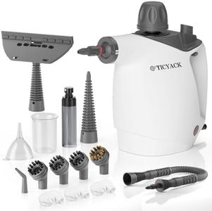 Handheld Steam Cleaner, Steam Cleaner with 16 PCS Accessory & Safety Lock, 500ML Large Capacity Natural Surface Steam for Cleaning, Multipurpose Steam Cleaner for Home, Car, Bathroom, Grease(White)