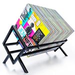 Framing Hub Black File Organizer Iron Desktop Storage Book Rack Bookshelf Magazine Newspaper Holder Art Desktop Organizer Rack