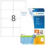 HERMA Self Adhesive Shipping Labels, 8 Labels per A4 Sheet, 320 Sheets, 105 x 74 mm, 2560 Labels, Blank Parcel Labels Stickers, Sticky Labels for Laser & Inkjet Printer, White