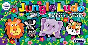 Frank Jungle Ludo and Snakes & Ladders Board Game for Kids Aged 4+ Years - Exciting Ludo and Classic Snakes & Ladders for Fun, Skill-Building, and Cognitive Development - 24102