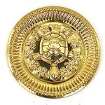 Plus Value Vastu Feng-Shui Brass Tortoise Turtle Kachua with Metal Plate Handicraft & Decor Gift Items Home Office.
