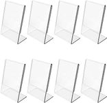 CPI 4 X 6 Inch (A6) Acrylic Bar code standee, QR Code L Shape Perfect for Restaurants, Promotions, Tent Card Paper Holder Photo Frames for BHIM, PHONEPE, GOOGLE Pay Stand (Transparent, Set of 8)