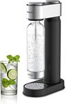 Philips Stainless Sparkling Water Maker Soda Machine for Home Carbonating with BPA free PET 1L Bottle, Compatible Any Screw-in 60L CO2 Exchange Carbonator(NOT Included), Black, Solad Make: Black