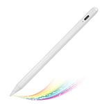 EVACH 2022 iPad 8th/9th/10th Generation 10.2" Stylus Pencil with Tilt and Palm Rejection,Type-C Recharge and 1.5mm Fine Point Pen Compatible with Apple iPad,White