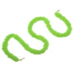 Fukang Feather Light Handmade Craft Turkey Marabou Feather Boas 2Yard Long (Lime Green)