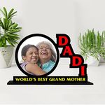 MYGIFTYSHOP DADI Customised Wooden Photo Table Top 8 X 6 Inch | Birthday Retirement Thanks sorry mothers day Gift | for Mother Grandmother Dadi