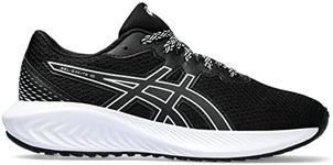 ASICS Kid's Gel-Excite 10 Grade School Running Shoes, 5, Black/White