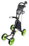 Caddytek 4 Wheel Golf Push Cart - Compact, Lightweight, Close Folding Push Pull Caddy Cart Trolley - Explorer V8, lime, one size