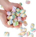 Skyseen 20PCS Artificial Marshmallow Fake Cotton Candy Dessert Model Decoration Prop DIY Accessories,Mixed Color