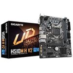 Gigabyte H510M H V2 Motherboard - Supports Intel Core 11th CPUs, up to 3200MHz DDR4 (OC), 1xPCIe 3.0 M.2, GbE LAN, USB 3.2 Gen 1