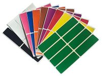 Royal Green Write Labels Color Coding Stickers in 10 Colors 3x1 inch - 80 Pack