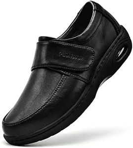 PEDASVON Women's Healthcare Nursing Shoes Lightweight Comfortable Nurse Shoe Footwear Restaurant Loafer Waterproof Work Shoes, Black-209, 7 US