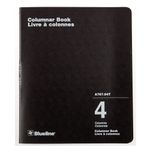 Blueline Columnar Book, Twin-Wire Binding, 4 Columns with Description, 80 Pages, 12-Inch x 10-Inch, Black (A767.04T)