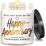 Wax & Wit Anniversary Gifts for Women, Happy Anniversary Candle Gift, Wedding Anniversary Gifts for Wife, Anniversary Gift for Couple, Her, Girlfriend, Parents, Friends - 1, 2, 3, 5, 10, 20, 30 Years