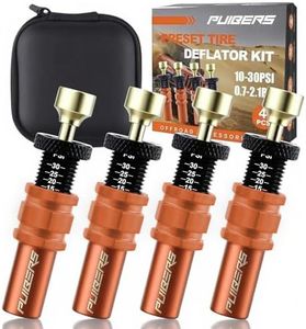 Tire Deflator Adjustable Auto-Stop (0.7-2.1bar/10-30PSI) - Precision Air Down Tire Deflators Tool for Truck, SUV, Motorcycle, Offroad 4x4,Tyre Deflator Valve Kit Tool with PSI & Bar Scales