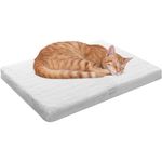 Navaris Pet Self Heating Pad - Cat or Dog Self Warming Mat - Pets Bed for Dogs/Cats Own Body Heat - With Removable Washable Cover - 60x45cm - White