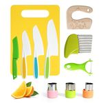 Kids Knife Set, 11 Pcs Montessori Kitchen Tools for Toddlers 3+ Real Cooking, BPA Free Kids Safe Kitchen Cooking and Baking Set with Peeler, Cutting Board for Sandwich Bread Vegetable Fruit Gift