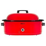 NESCO 18 Quart Roaster Slow Cooker - Red