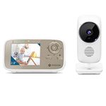 Motorola Nursery VM483 - Video Baby Monitors - Video Baby Monitor - 2.8 Inch Parental Unit - Infrared - Digital Zoom - Talk-Back Function, White (VM 483)