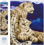 Diamond Dotz Snow Leopards Animal Diamond Painting Kits for Adults - Diamond Art Kits a Relaxing Creative Craft Kit with Dotz Gems 30.3"x20.5"