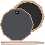 Drum Practice Pads AKLOT 12 inch Drum Pads Practice Silica Gel Drum Pad for Beginner Exercise Drum Pads Mat with Drumsticks