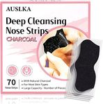 AUSLKA Deep Cleansing Blackhead Remover Strips,70 Count,Nose Strips Blackhead,Charcoal Strips For Blackheads