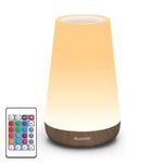 Auxmir Night Light, Dimmable LED Touch Bedside Lamp, Rechargeable Baby Night Light with 13 RGB Colors, Remote Control, Portable Kids Lamp for Nursery, Bedroom, Table, Camping