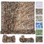 Sposuit Desert Camo Net Camouflage Netting 10 x 20ft - Oxford Fabric Camouflage Nets Military Surplus - Hunting Blind for Deer Stand, Party Supplies Decorations