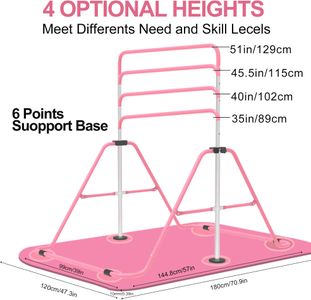 EVERYMILE Adjustable Gymnastics Bar Set – Height Adjustable Training Equipment