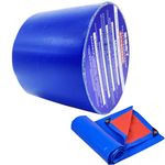 KAIHENG Tarpaulin Repair Tape, 3.15IN*16.4FT Blue Waterproof Tarp Repair Tape Patch, Heavy Duty RV Covers Tent Repair Tape for Truck Camper Travel Trailer Boat Covers