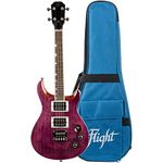 Flight Vanguard Solid Body Transparent Purple Electric Ukulele