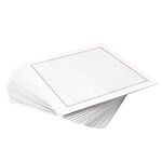 Five Star Napkins Cotton Cocktail Napkins, Beverage Napkin, Bar Napkin, Party Napkins, Small Napkins, Napkins for Events, Holidays, Weddings, Parties 4.5" x 4.5" - Single Use (50 x) (White)