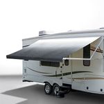 RecPro RV Awning Fabric Replacement 18 Foot Camper Awning | Gray | Width Size Options | 8' (96") Length RV Awning Replacement | Heat-Sealed | 3 Year Warranty (18 Feet, Actual 17' 1")