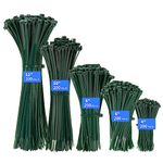 Armpow Garden Green Cable Zip Ties Heavy Duty Assorted Sizes, 1000 PCS Self-Locking 4+6+8+10+12 Inch 50LBS Nylon Cable Ties, Perfect for Home, Office, Garden and Workshop