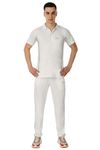 SKELTON Men Cricket Uniform, Cricket Dress, Set of Cricket White T-Shirt and Trousers for Boy's | (38)