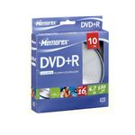 Memorex 864111-10h Dvd+r 16x 10pack Cakebox