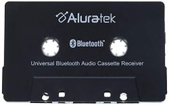 Aluratek Universal Bluetooth Audio Cassette Receiver with Built-in Battery for Car, Boombox, Stereo, RV (ABCT01F) Black, 10.2 x 1.3 x 6.4 Centimetres